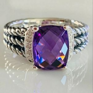 David Yurman Amethyst Wheaton Ring 7